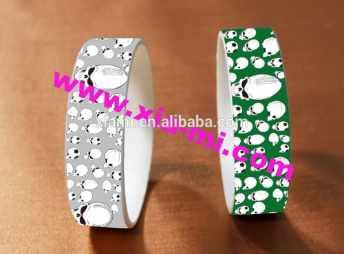 ready sale environmental material printed cool skull pattern silicone wristband making machine