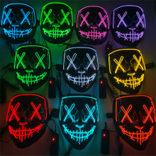 LED Glowing Scary Horror Mask for Halloween Party Cosplay