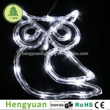 Acrylic Transparent Owl Christmas Decoration Light