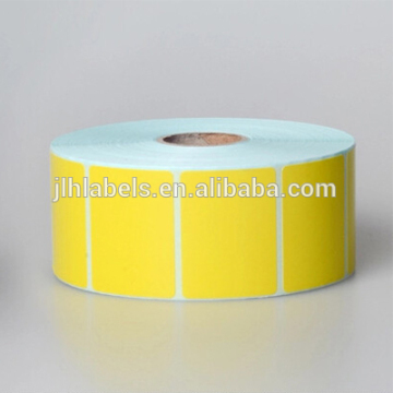 Full color printing yellow Direct Thermal Labels, adhesive barcode labels, 40x30,1550 labels per roll