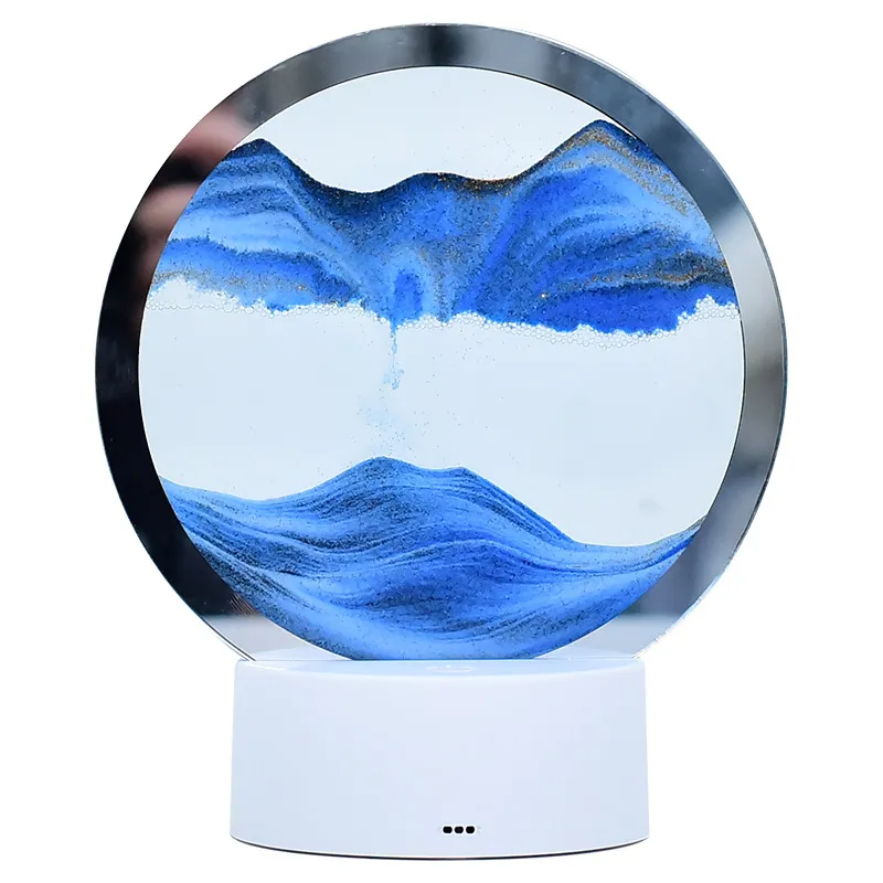 Creative 3D Quicksand Painting, Night Light, Dynamic Hourglass Ornament