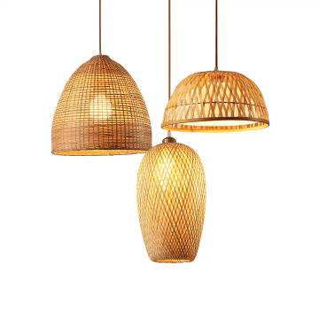 Bamboo Chandelier Modern Indoor Pendant Lamp for Home Decor Lighting