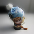 Girls Funny Frozen Full Print Hat With Braid