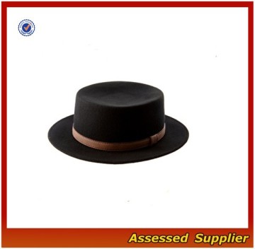 XJ0657/High quality boater hat / wool felt hat boater hat