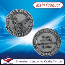 Metal Antique Silver Custom Coins Supplier/Military Challenge Coins Medal/Souvenir Replica Coin