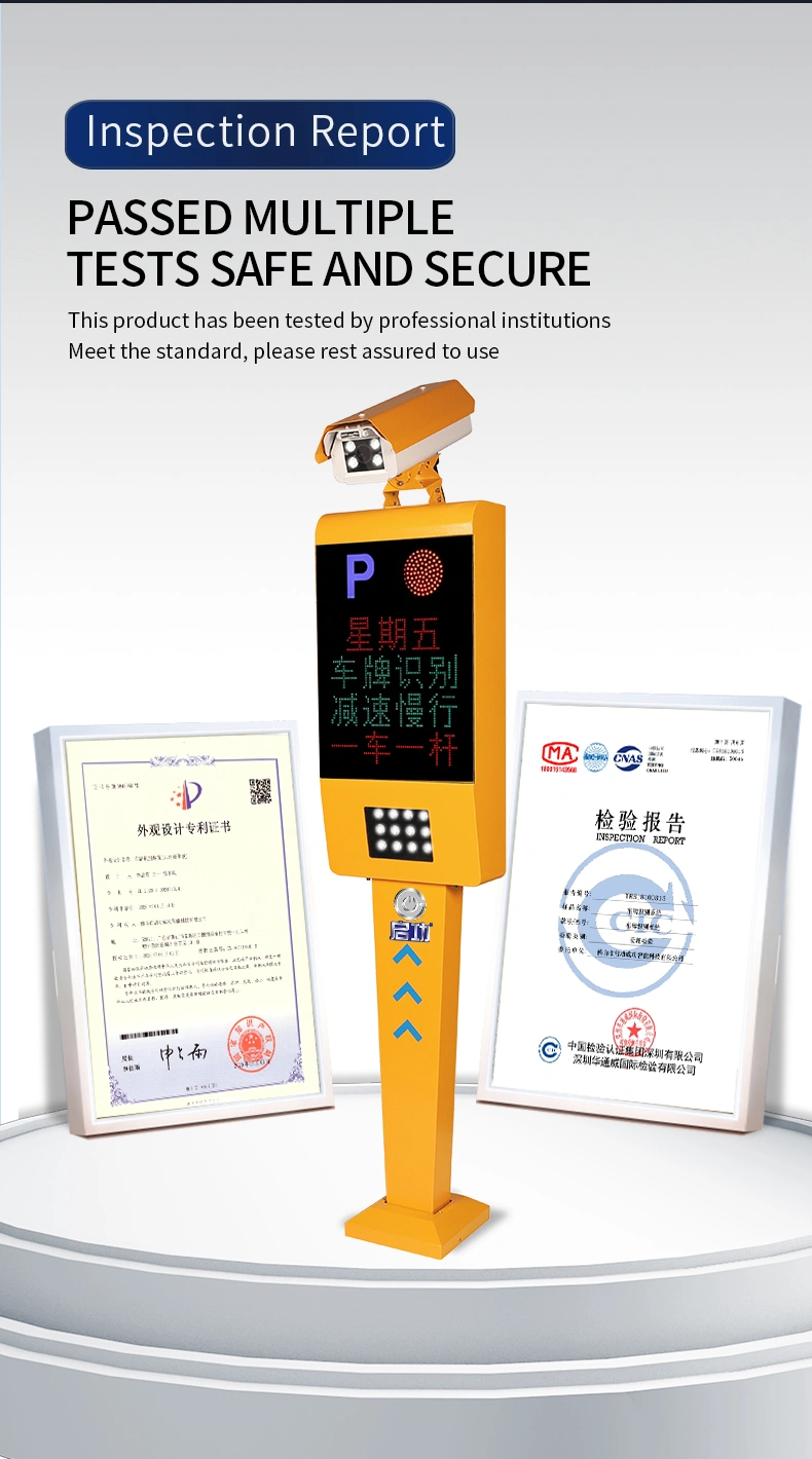 Quiltvehicle Manag Display Qigong Monitor Pedestal Access Vehicle License Plate Recognition