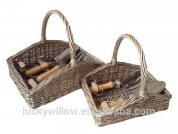 garden basket wicker garden tools basket