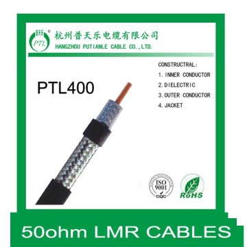 Communications coax coaxial cable lmr 400 outdoor, black PE jacket