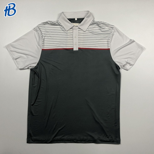 Polo en gros noir blanc sur mesure