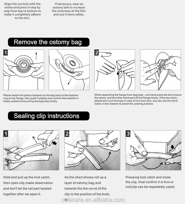 Celecare 10pcs/box Stoma Ostomy Disposable Colostomy Bags