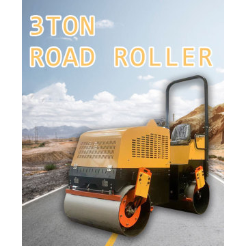 Small ride-on mechanical road roller