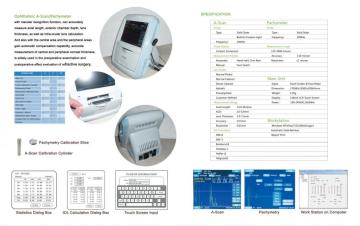 Eye ultrasound machine with A/P probe