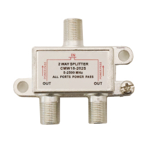 OEM 2.5 GHz 1 in 2 out SATV Splitter - 2 Way Satellite Cable TV Splitter