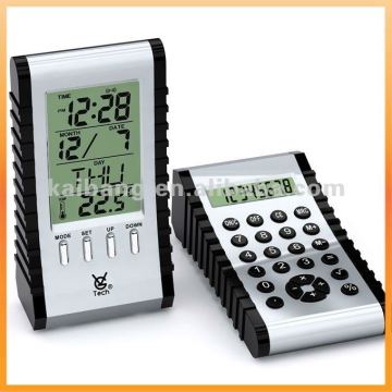 double side clock with calculator and calendar digital clock