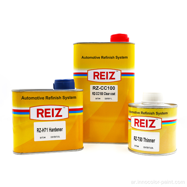 Reiz Clear Coat Car Car Refinish Paint High Gloss Automotive Paint Cleat Clear