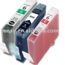 Remanufactured ink cartridge BCI-6BK/BCI-6G/BCI-6R inkjet printer ink cartridge