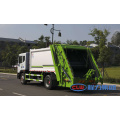 Novo caminhão de lixo verde DONGFENG D9 de 8 toneladas