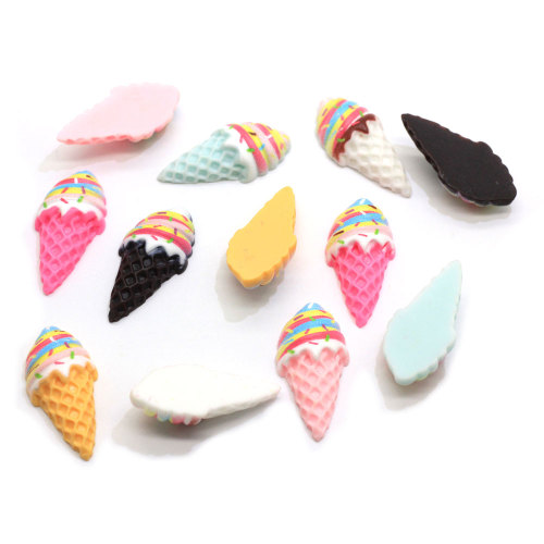 Heißeste Harz Schokolade Sweet Cone Flatback Harz Craft Perlen Cabochon Charm Candy Sommersimulation Food Scrapbook Making Part