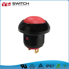 IP68 Vattentät Mini Push -knappomkopplare med ledningar