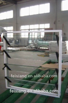 aluminium frame glass blade louver window