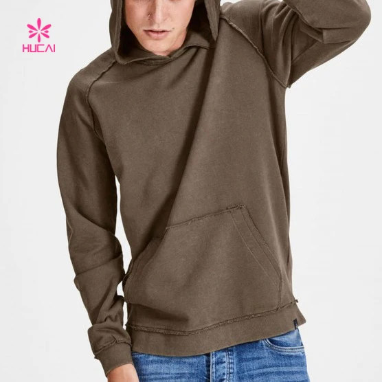 Black Activewear Wholesale Men Cotton Custom Hoodies