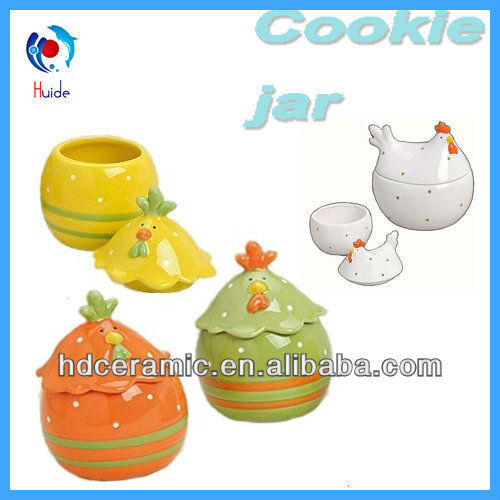 Ceramic chicken cookie jar, chicken canister,chicken shape easter decorations