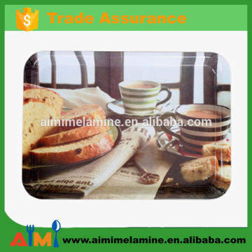 Food safety melamine breakfast serving trays