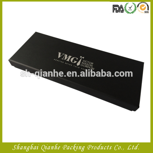 luxury black hot stamp logo necklace packaging box