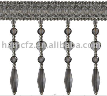 courtlike tassel fringe and lace trimming