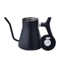 Drip Coffee Kettle Black with Thermometer 1.2L