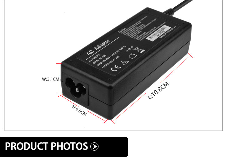 65W AC Replacement Adapter for Laptop Asus