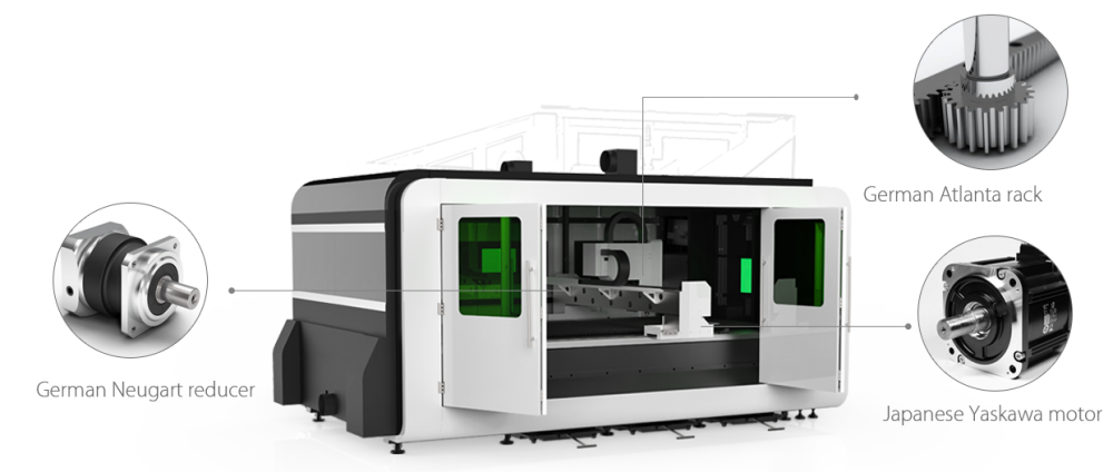 Cortador de laser de metal de fibra CNC alta