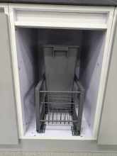 Durable Two Bins Total Kitchen Cabinet Side Mounted Door Hanging Pull out Soft Closing Dust Dustbin