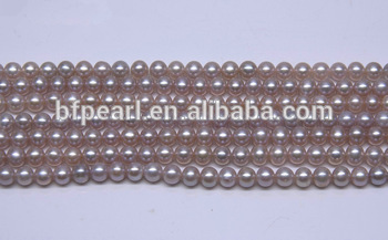 wholesale lavender decoration loose freshwater round pearl strands