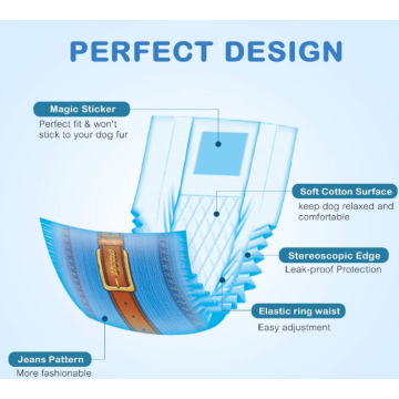 Fraldas de cão descartáveis ​​para cães machos