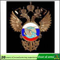 Emblema de metal de cabeça dupla Eagle para decoração