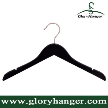 Glory Hanger Black Flat Wooden Hanger With Notches