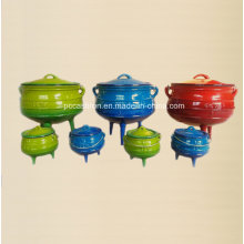 Enamel Cast Iron Cookware Set of Potjie Pot for South African Countires