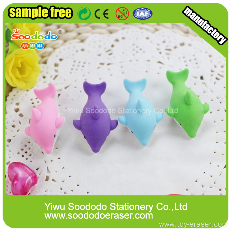 dolphin animal erasers ,promotional erasers for kids