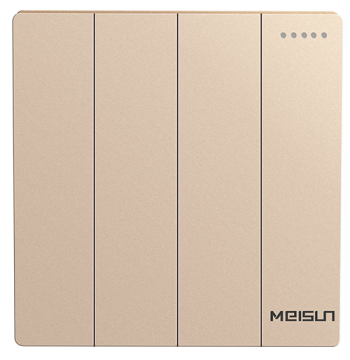 I6 Champagne four gang one way switch