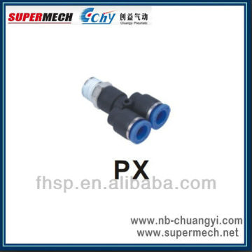 PX Series Pneumatic plastic y branch pipe fitting female Pipe fitting NPT thread