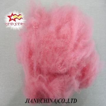 PINK recycled polyester fiber, polyester staple fiber for padding,polyester pet fiber making machines