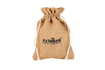 Wholesale cheap custom jute drawstring bag