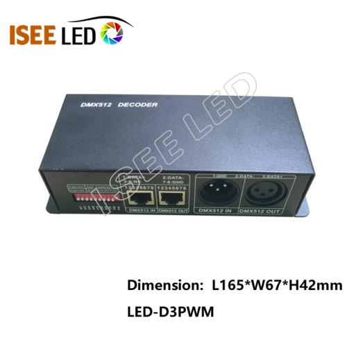 DC12-24V RJ45 LED Lighting 4CH DMX512 Decoder