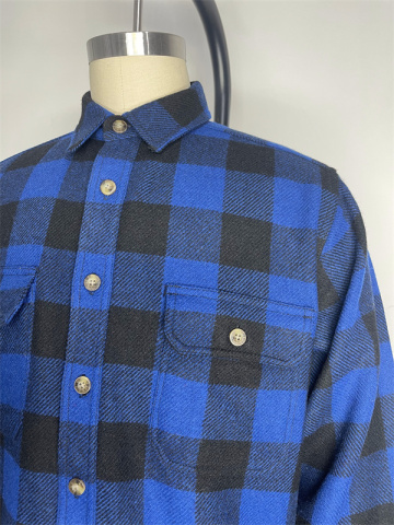 Retro Plaid Wool Blend Casual Shirt