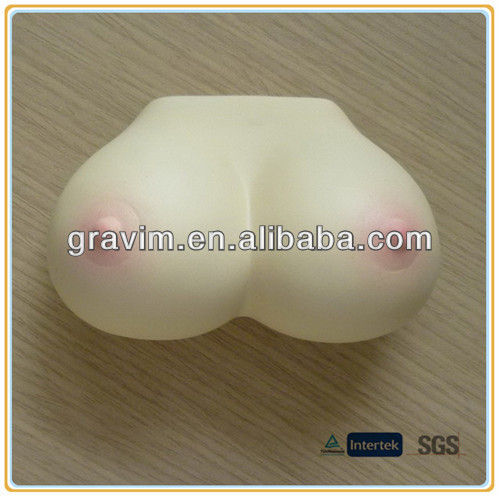 Attracted breast shaped stress ball toy