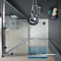 Glass Door Shower Enclosure Chrome Aluminium Bath Shower Enclosure Room Sliding Door