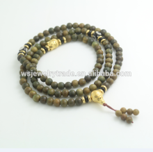 24K Gold Plated Copper 108 Mala necklace Fashion Jewelry 2015
