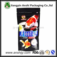 Custom logo fishpet food packaging transparent plastic zip lock drinks/beverage bag