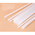 white disposable PLA poly lactic acid degradable straw